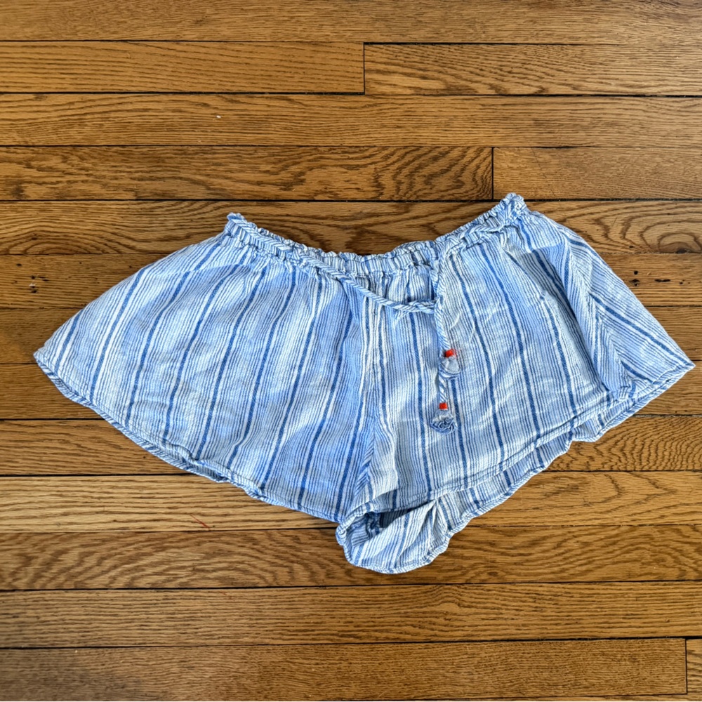 Anthropologie Striped Linen Blend Shorts - Size XS